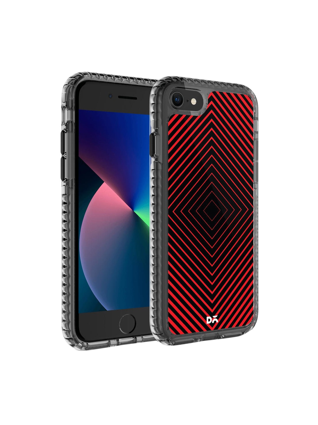 

DailyObjects Black & Red Rhombus iPhone 7 Back Case