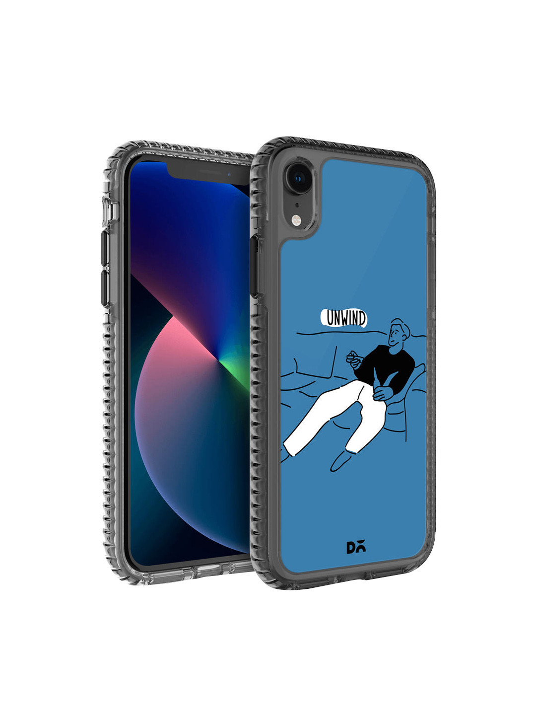 

DailyObjects Blue & Black Unwinder Stride 2.0 iPhone XR Back Case