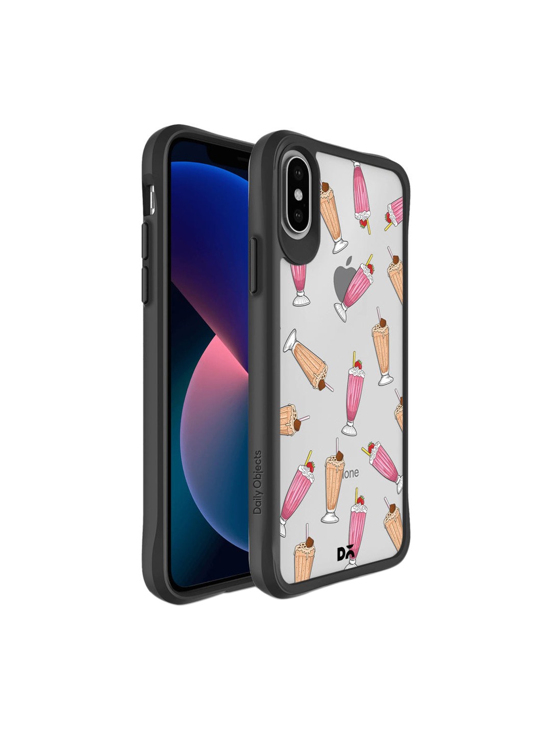 

DailyObjects Transparent-coloured & Pink Printed Milkshake Icon iPhone XS Max Back Case