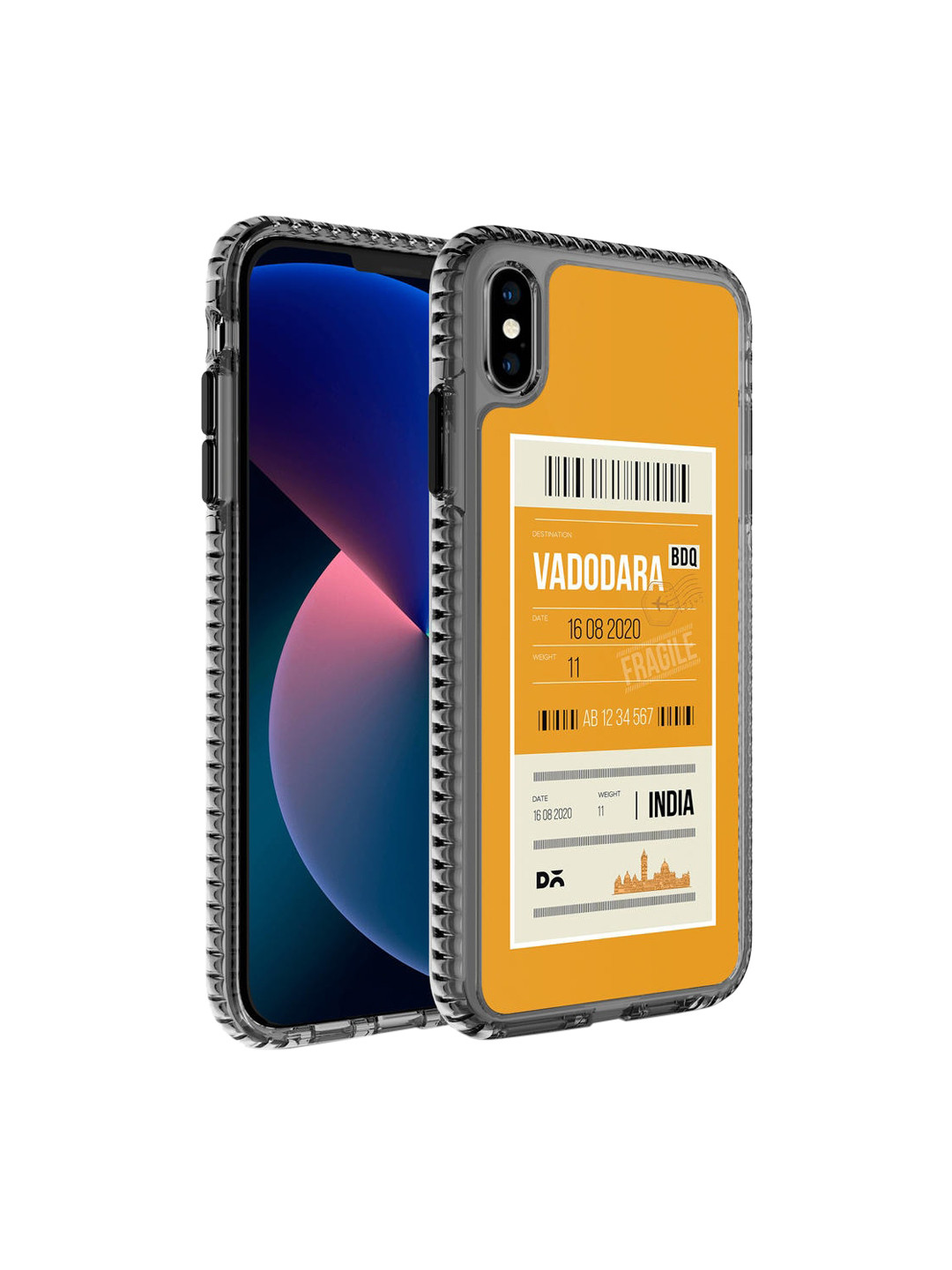 

DailyObjects Black & Yellow Vadodara City Tag Stride iPhone X Back Case