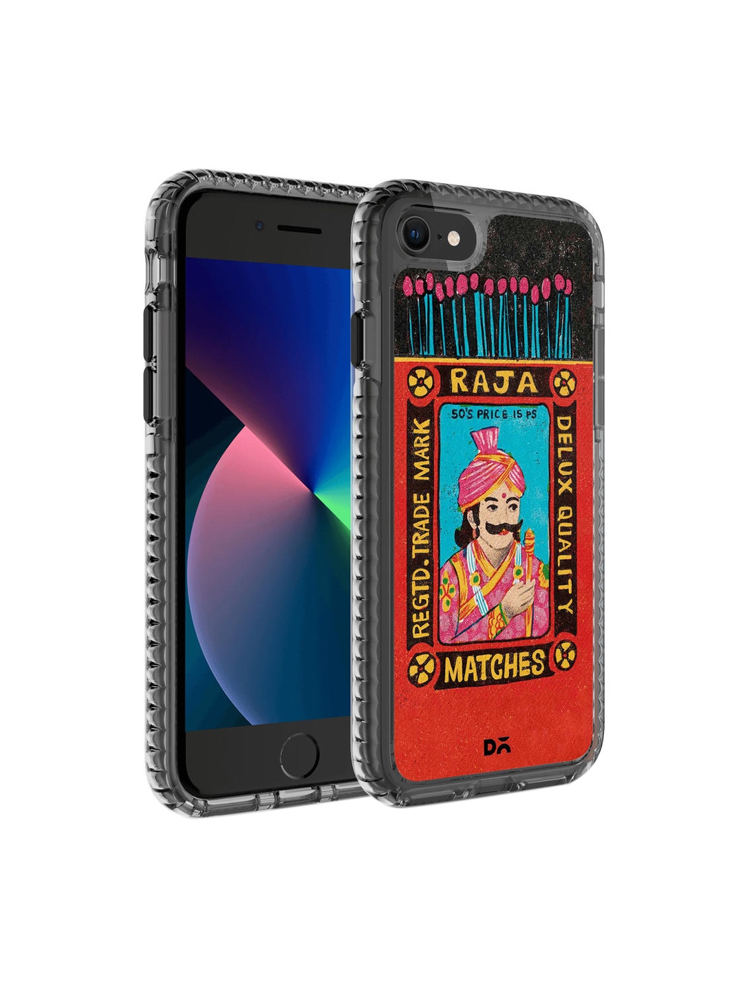 

DailyObjects Red & Black Printed iPhone SE 2020 Back Case