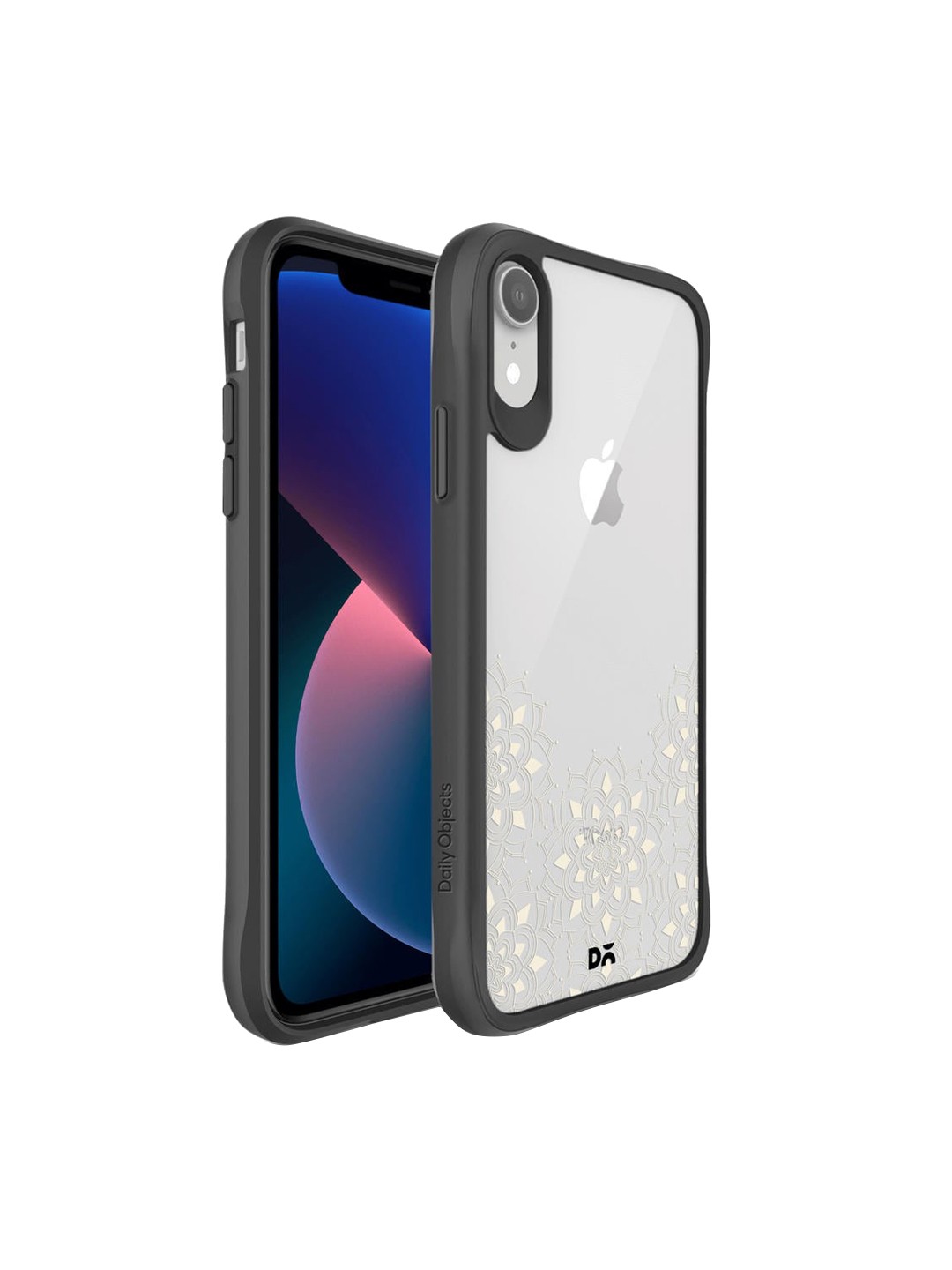 

DailyObjects Black & White Mandala Flake iPhone XR Back Case