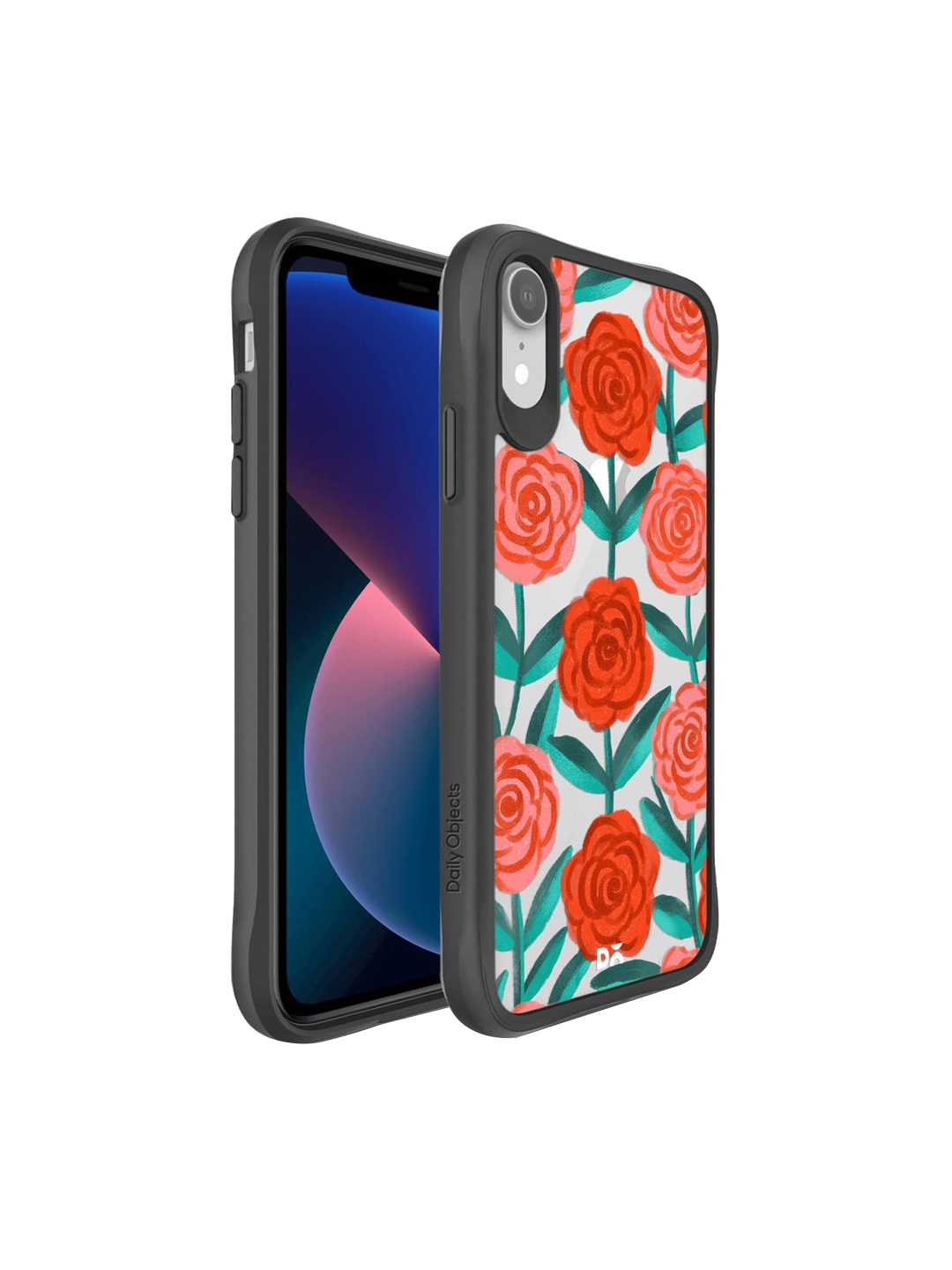 

DailyObjects Red-Coloured Printed Rosey Retreat iPhone XR Back Case