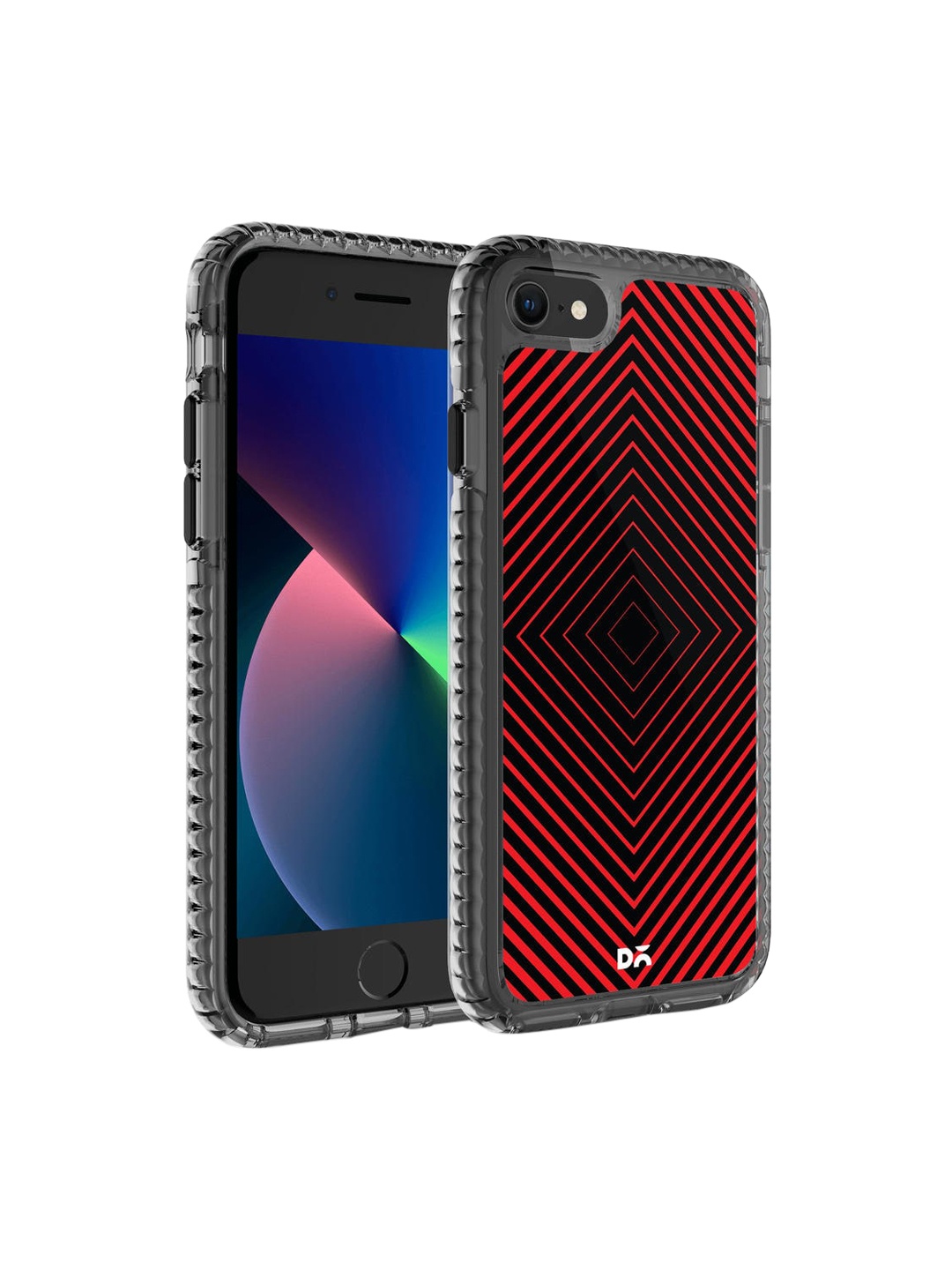 

DailyObjects Red & Black Rhombus Red Stride 2.0 iPhone SE 2020 Case Cover