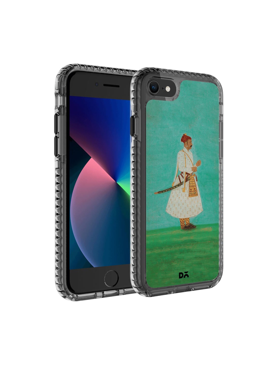 

DailyObjects Black & Green Rajput Warrior Full Stride iPhone SE 2020 Back Case