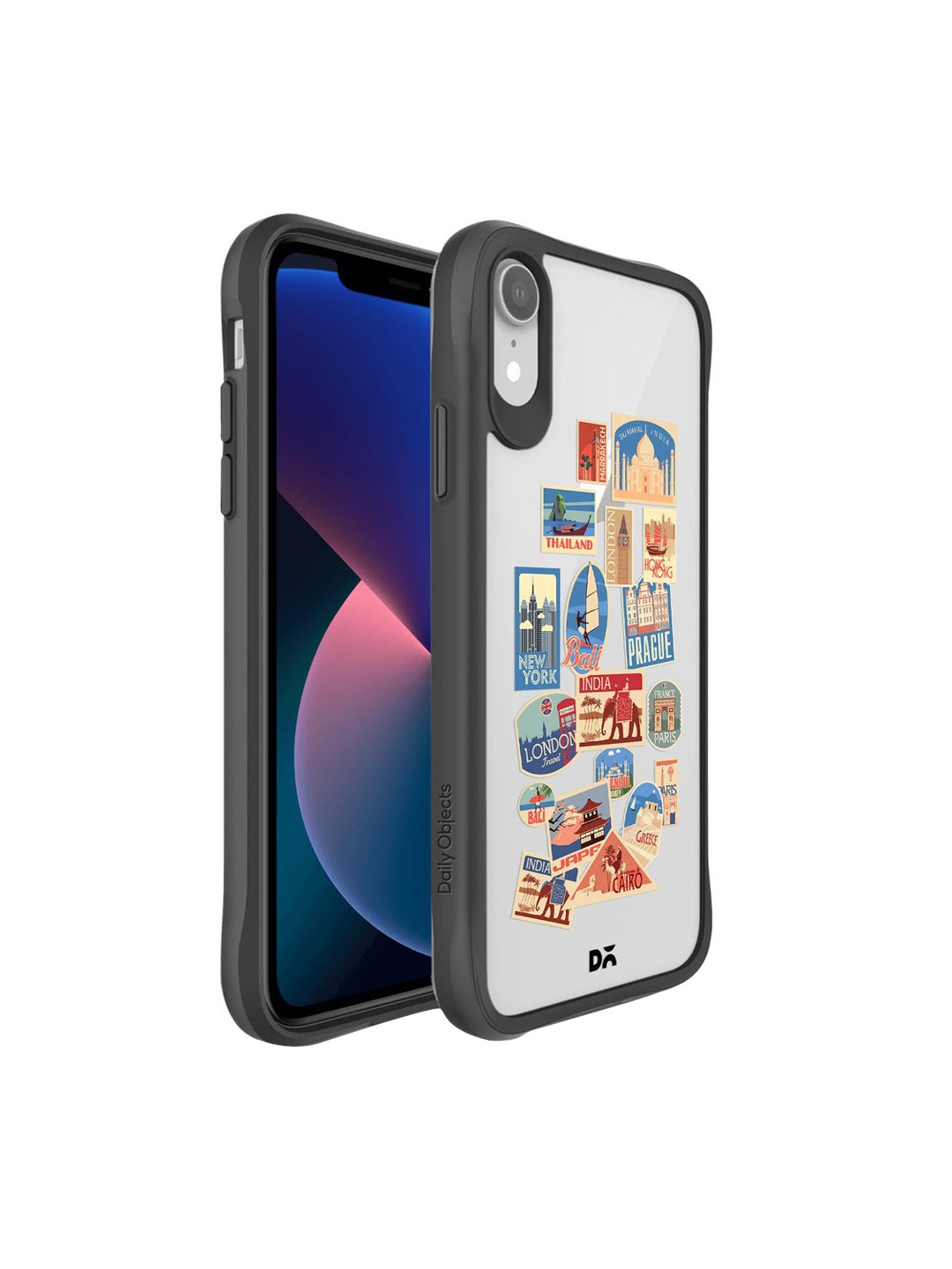 

DailyObjects Black & White Travel Bucket iPhone XR Back Case