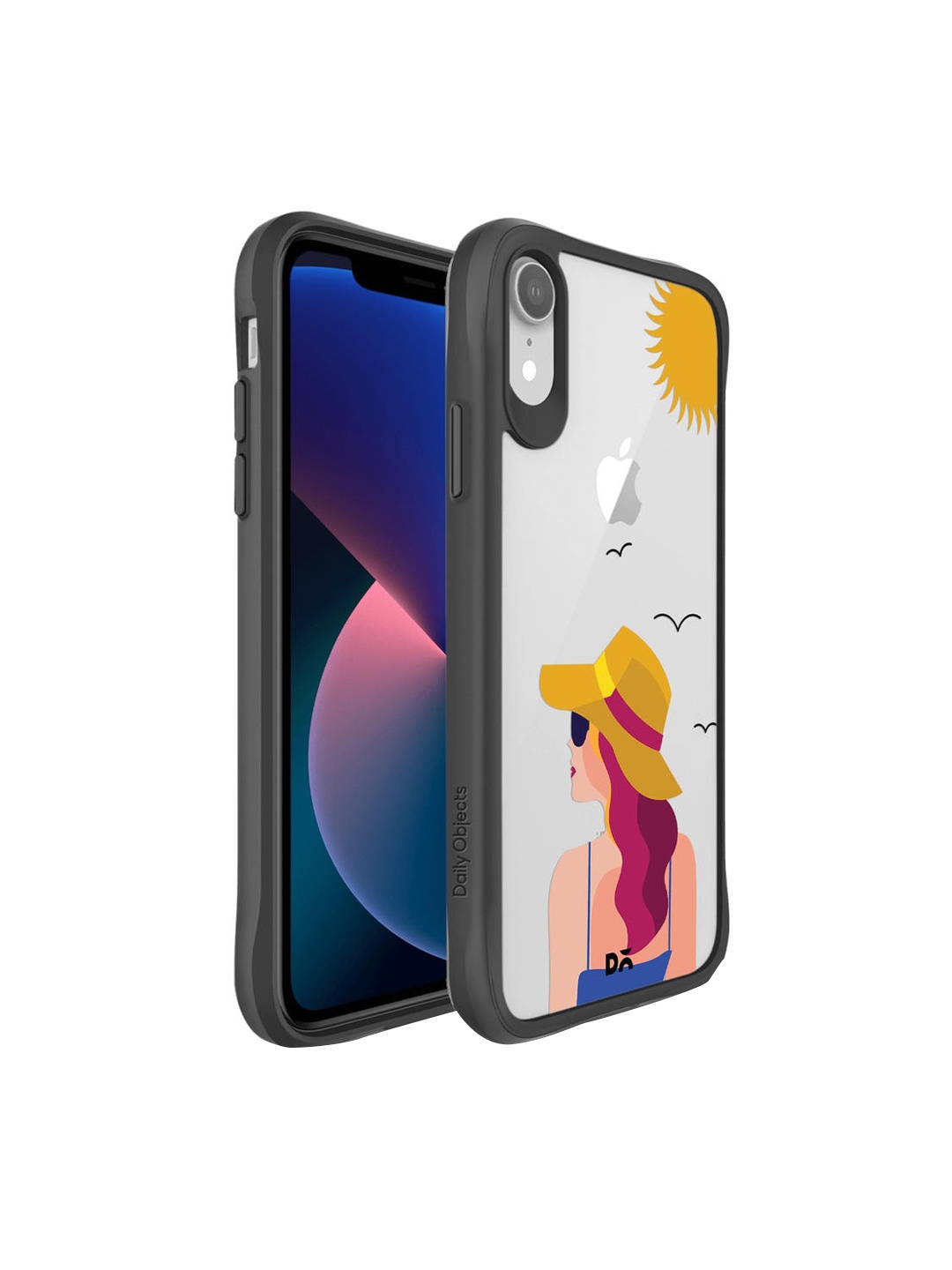 

DailyObjects Black & Yellow Printed iPhone XR Back Case