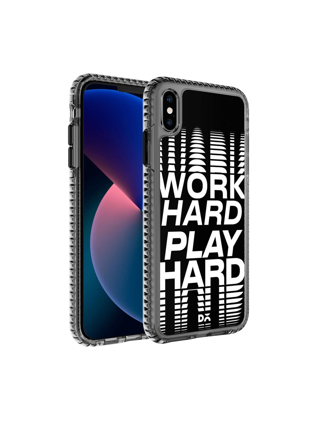 

DailyObjects Black & White Work Hard iPhone XS Mobile Case