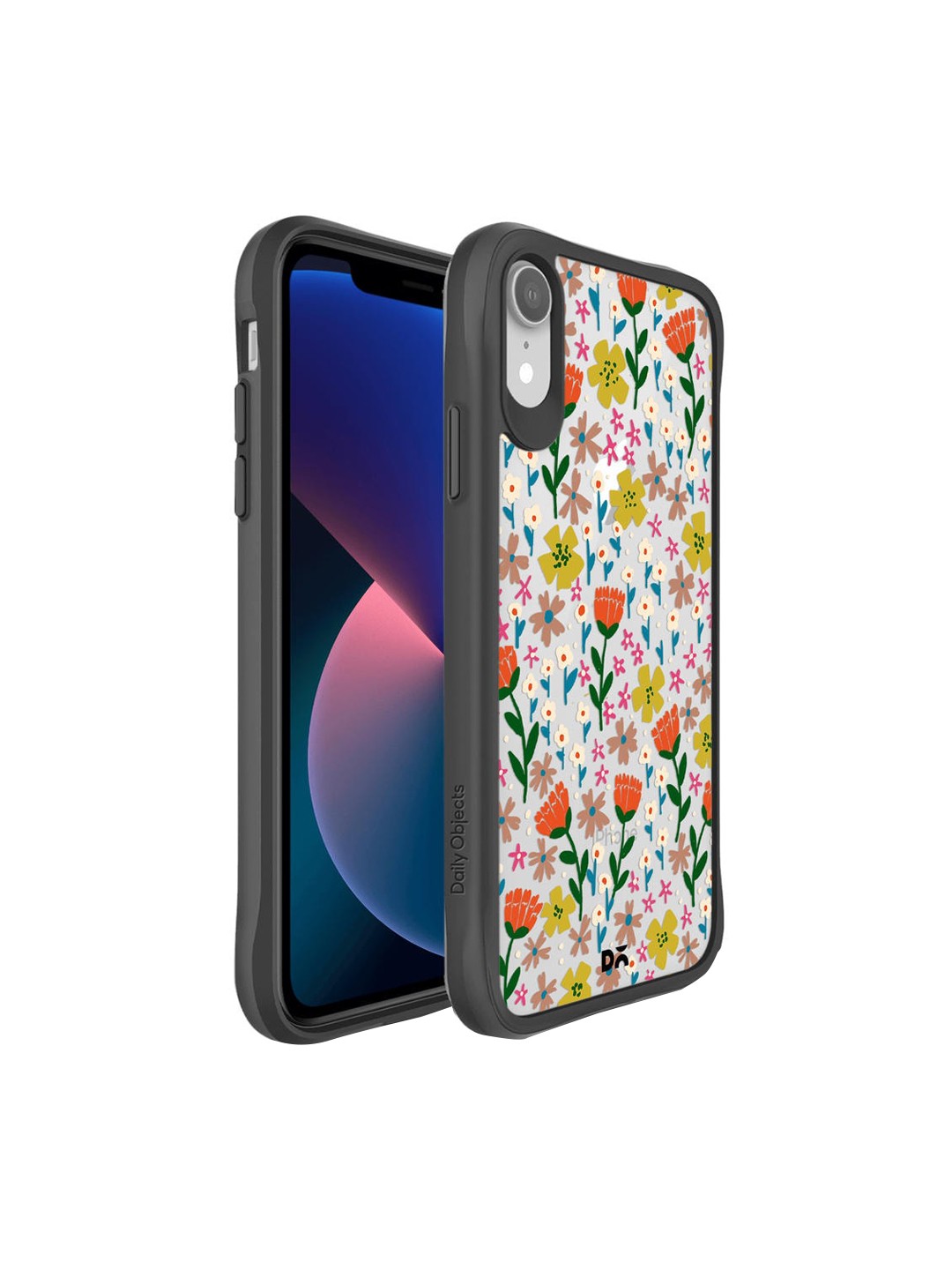 

DailyObjects Black Auburn Tulips Hybrid Clear iPhone XR Back Case