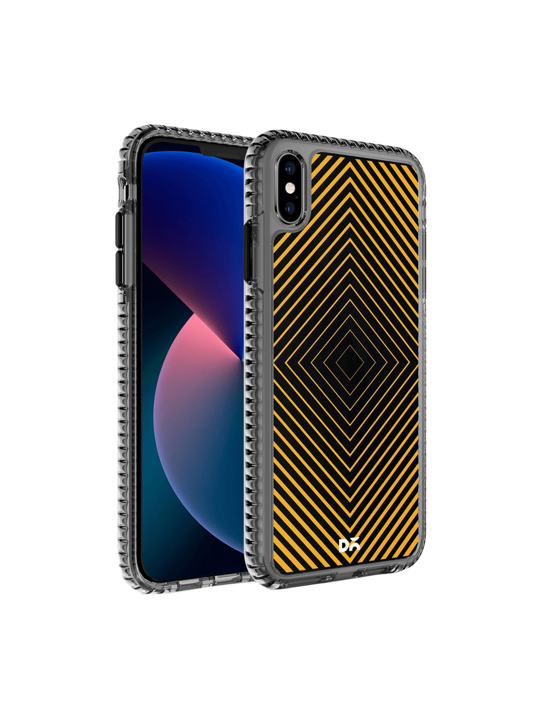 

DailyObjects Black & Yellow Printed iPhone XS Max Back Case