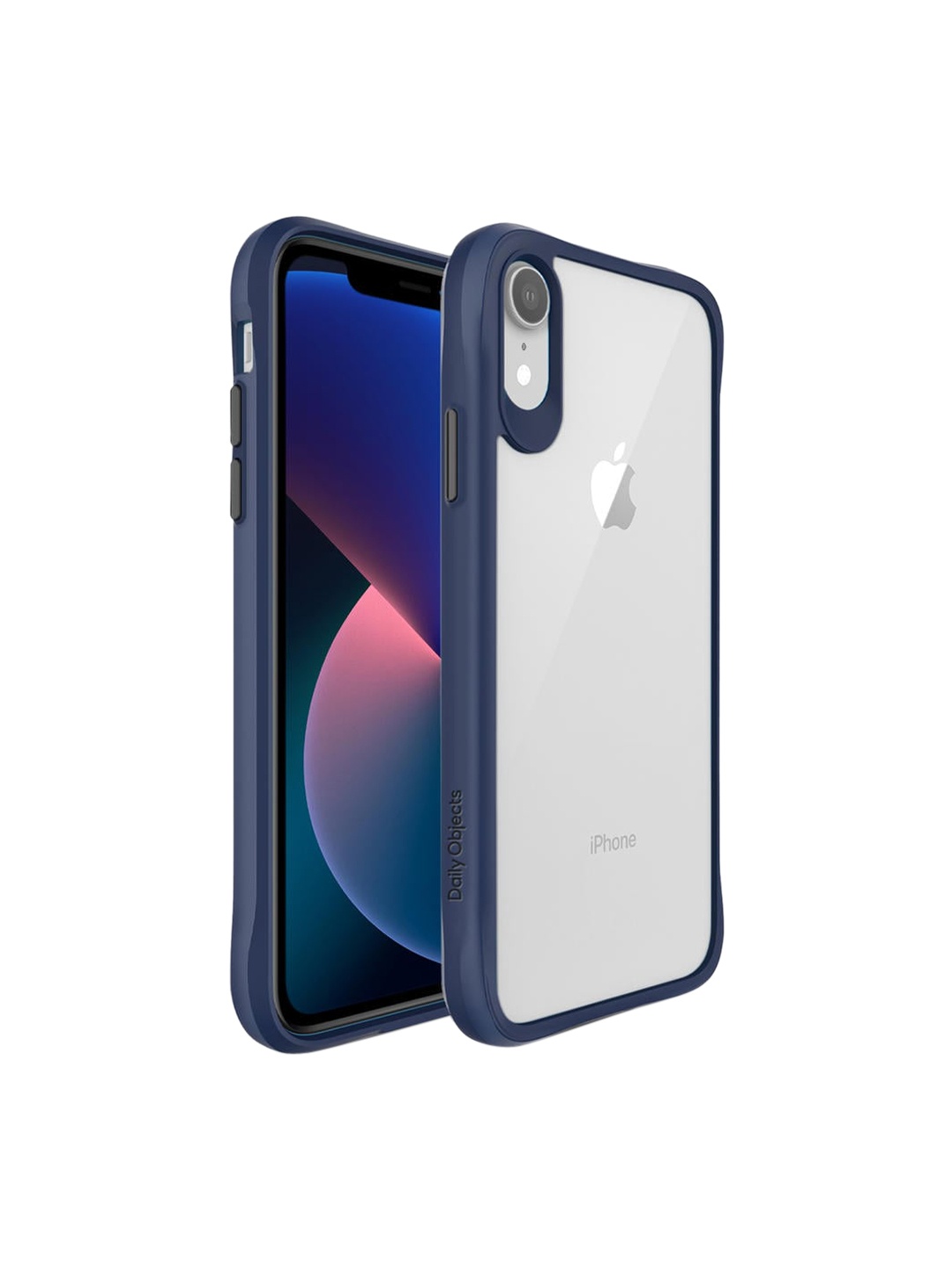 

DailyObjects Transparent & Navy Blue Solid iPhone XR Mobile Case