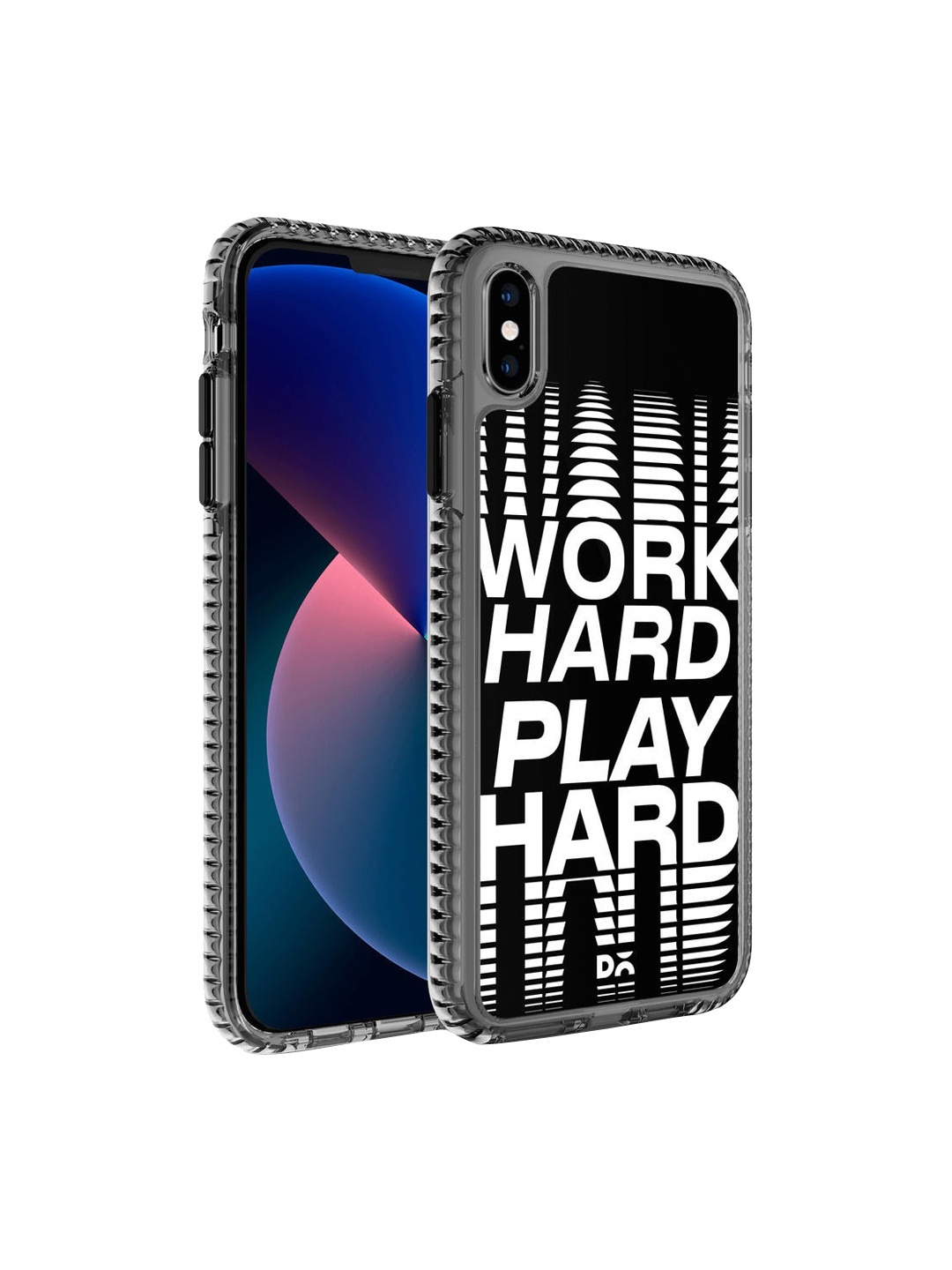 

DailyObjects Black & White Work Hard iPhone X Back Case