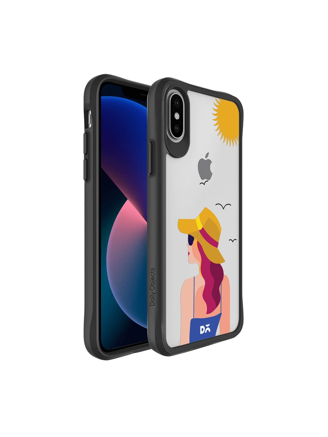 

DailyObjects Black & Yellow Sun Tan Hybrid Clear iPhone X Back Case
