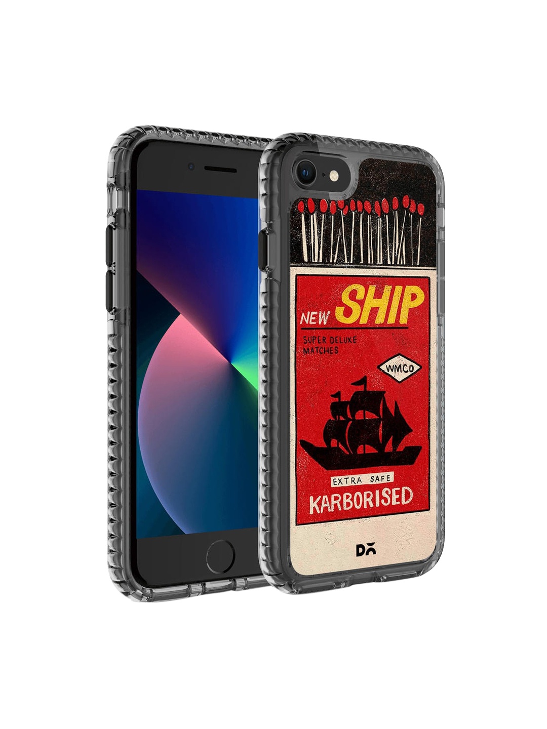 

DailyObjects Red & Yellow Printed iPhone 7 Back Case