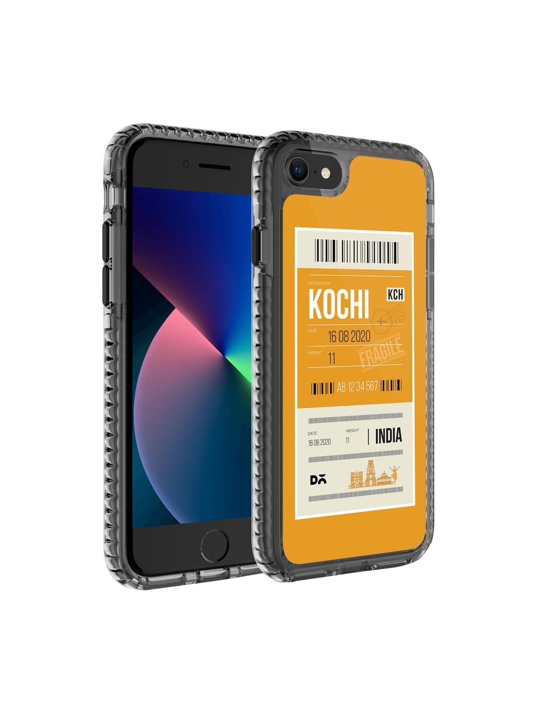 

DailyObjects Mustard Yellow & White Kochi City Tag iPhone 7 Back Case