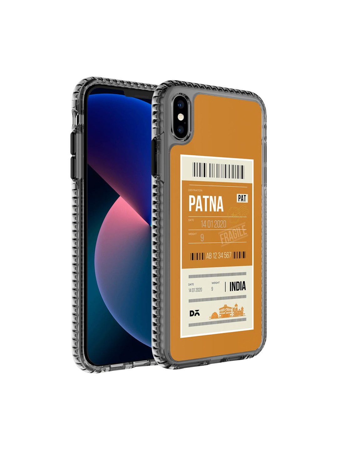 

DailyObjects Mustard-Yellow & White Patna City iPhone X Back Case