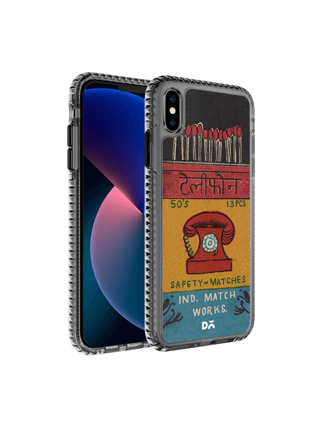 

DailyObjects Black & Yellow Telephone Matchbox Printed iPhone XS Back Case
