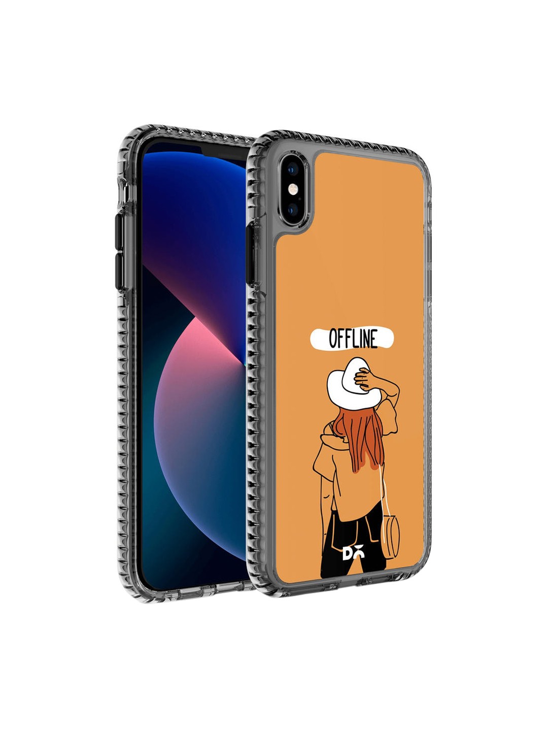

DailyObjects Brown & White Offline iPhone X Back Case