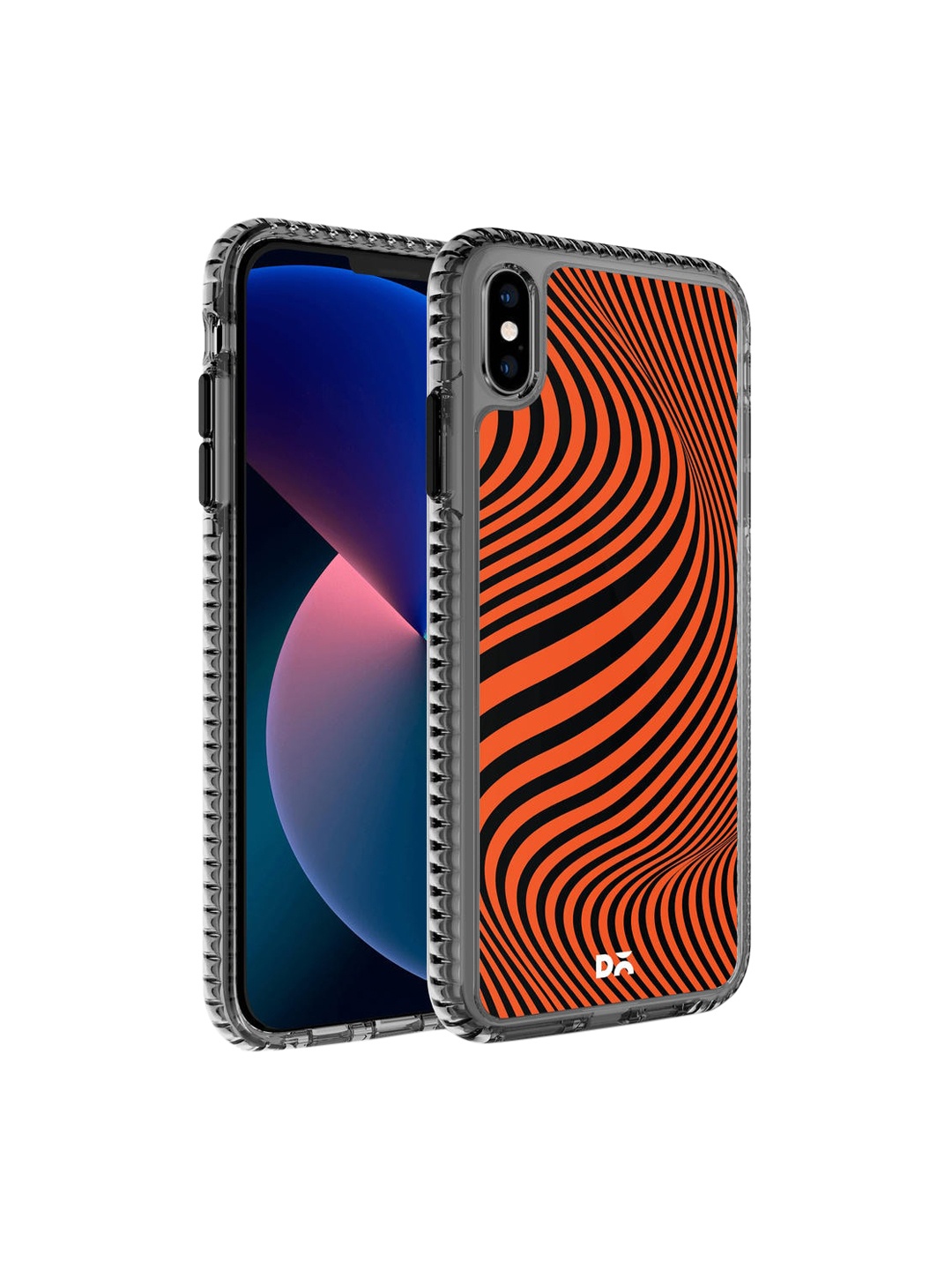 

DailyObjects Orange & Black Tangerine Waves iPhone XS Max Back Case