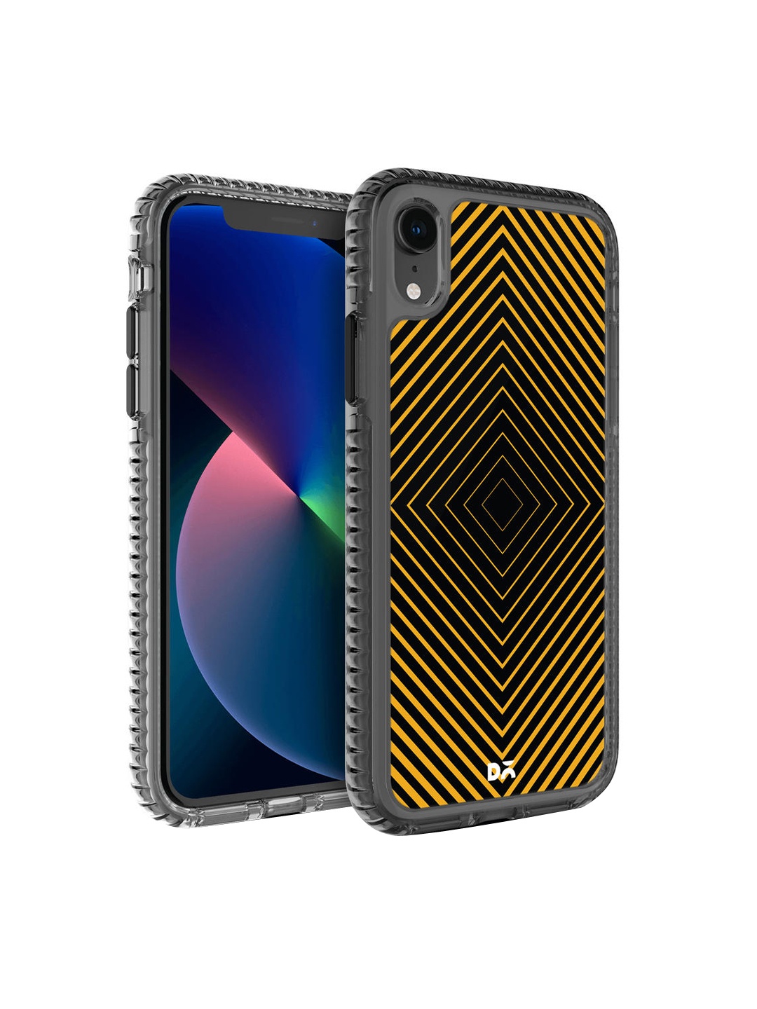 

DailyObjects Black & Yellow Printed iPhone XR Back Case