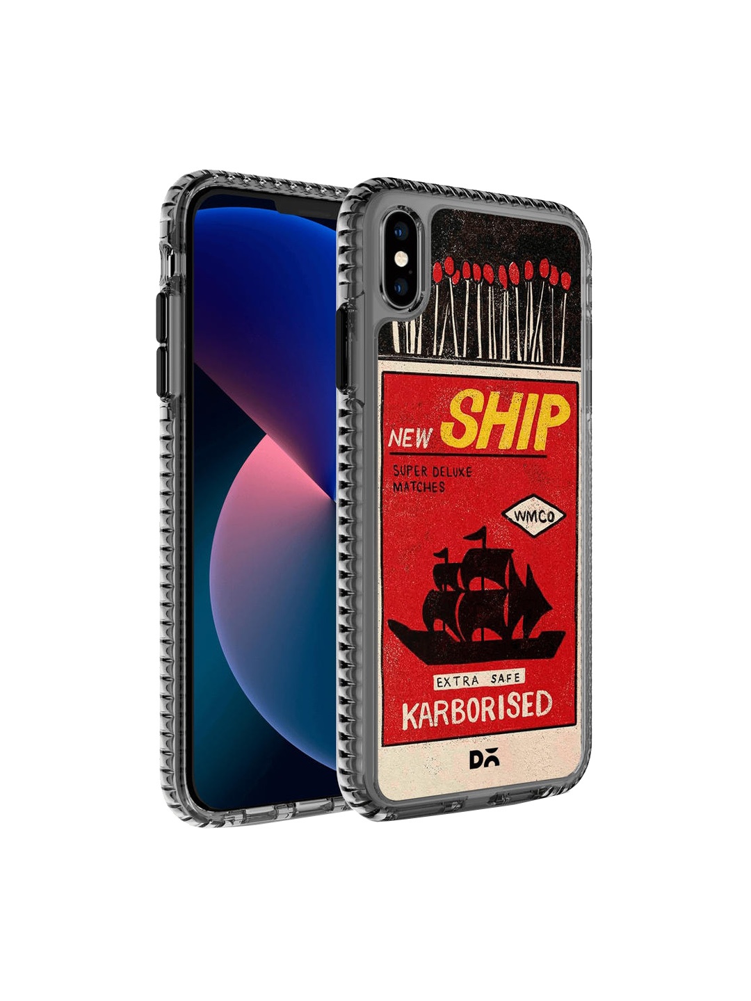 

DailyObjects Black & Red New Ship Matchbox iPhone XS Max Back Case