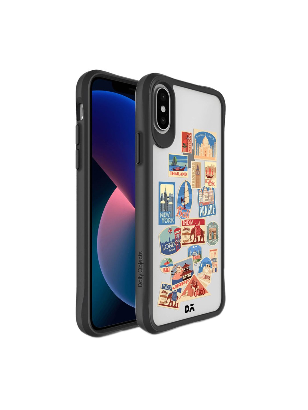 

DailyObjects White & Blue Printed iPhone XS Max Back Case