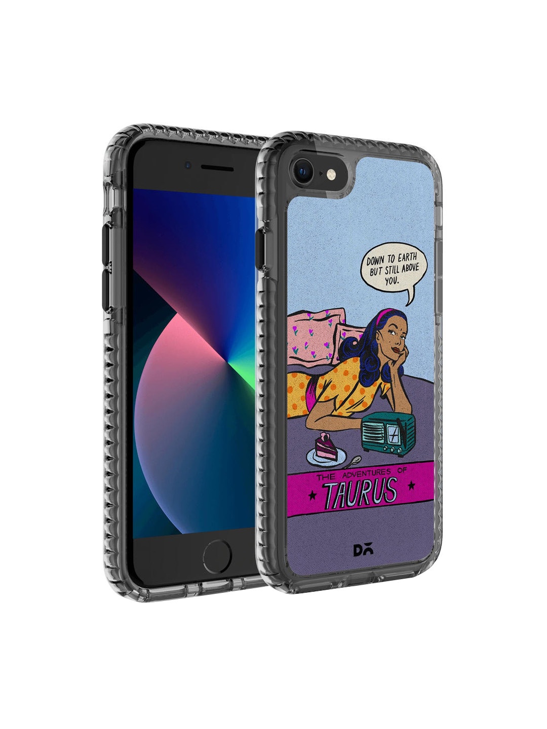 

DailyObjects Blue & Grey Taurus iPhone SE 2020 Back Case