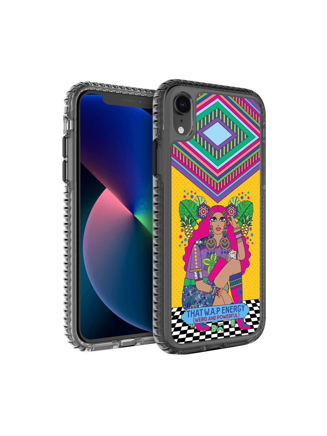 

DailyObjects Yellow & Blue Printed iPhone XR Phone Case