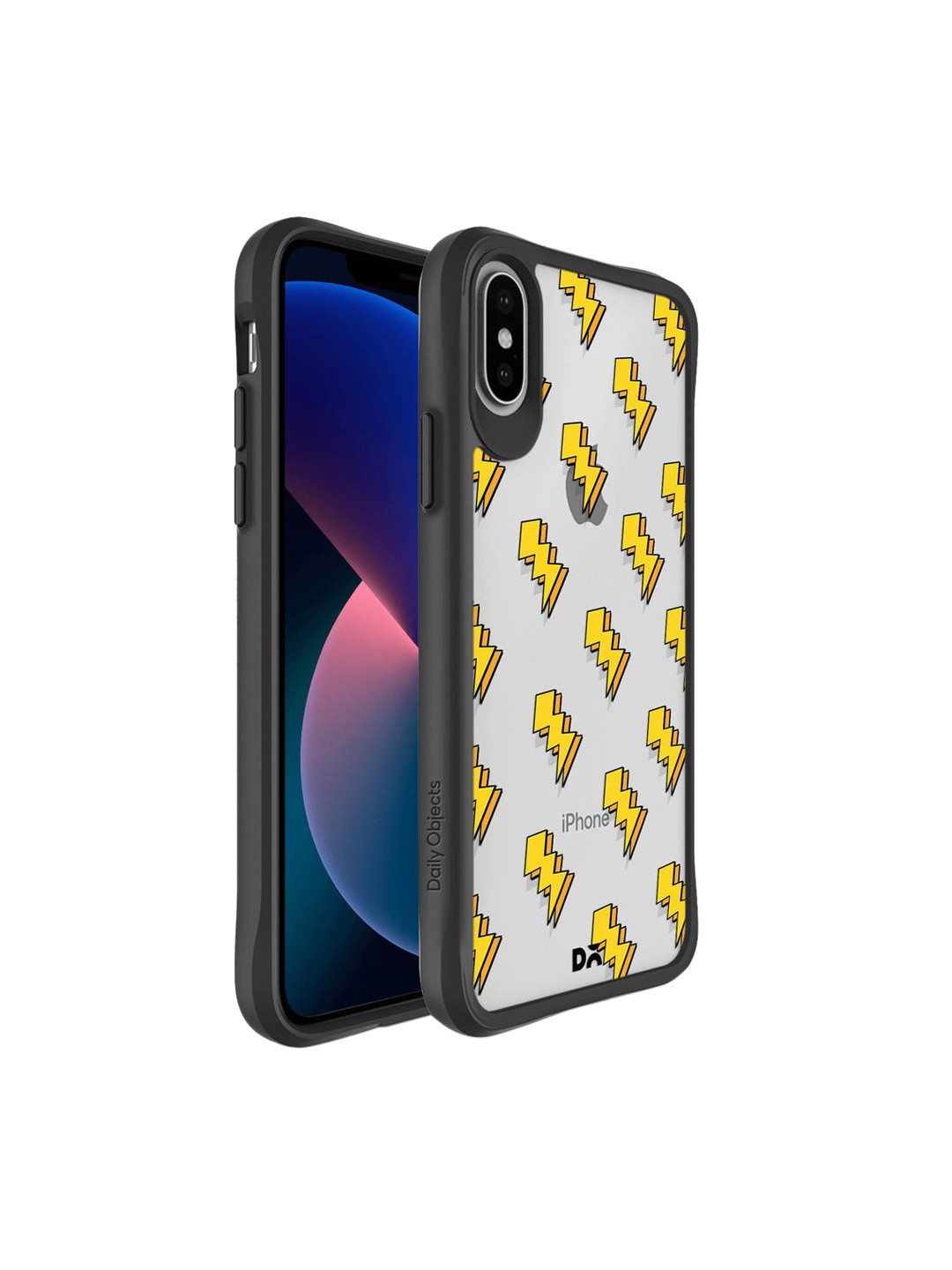 

DailyObjects Black & White Thunder Icon Printed iPhone X Back Case
