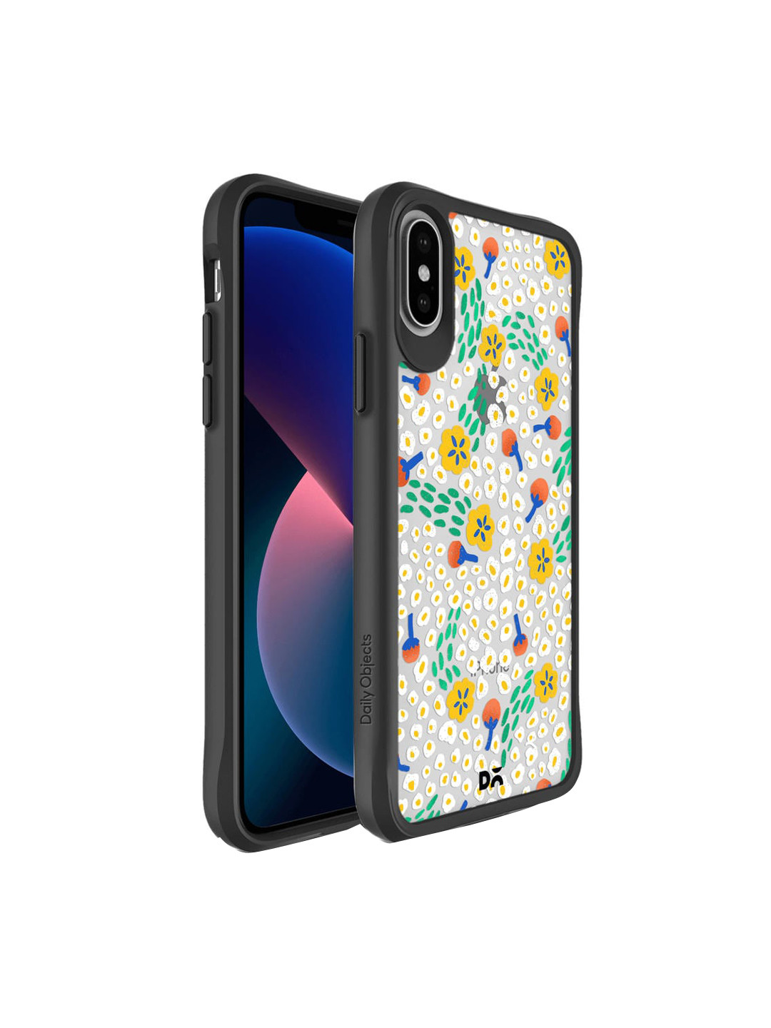 

DailyObjects Black & Yellow Festive Flora iPhone XS Back Case