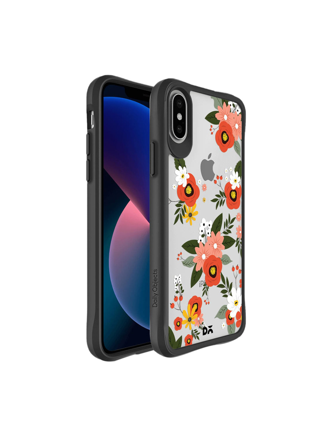 

DailyObjects Transparent & Red Flower Bunch iPhone XS Back Case
