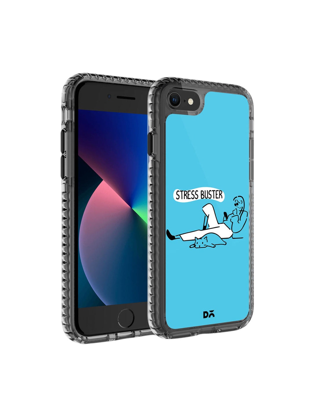 

DailyObjects Blue & Black Stress Buster Stride 2.0 iPhone SE 2020 Back Case