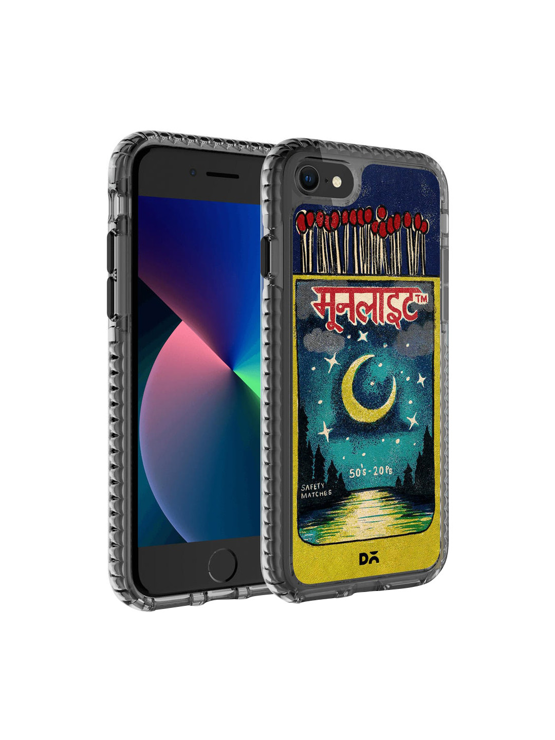 

DailyObjects Blue & Black Printed iPhone SE 2020 Phone Case