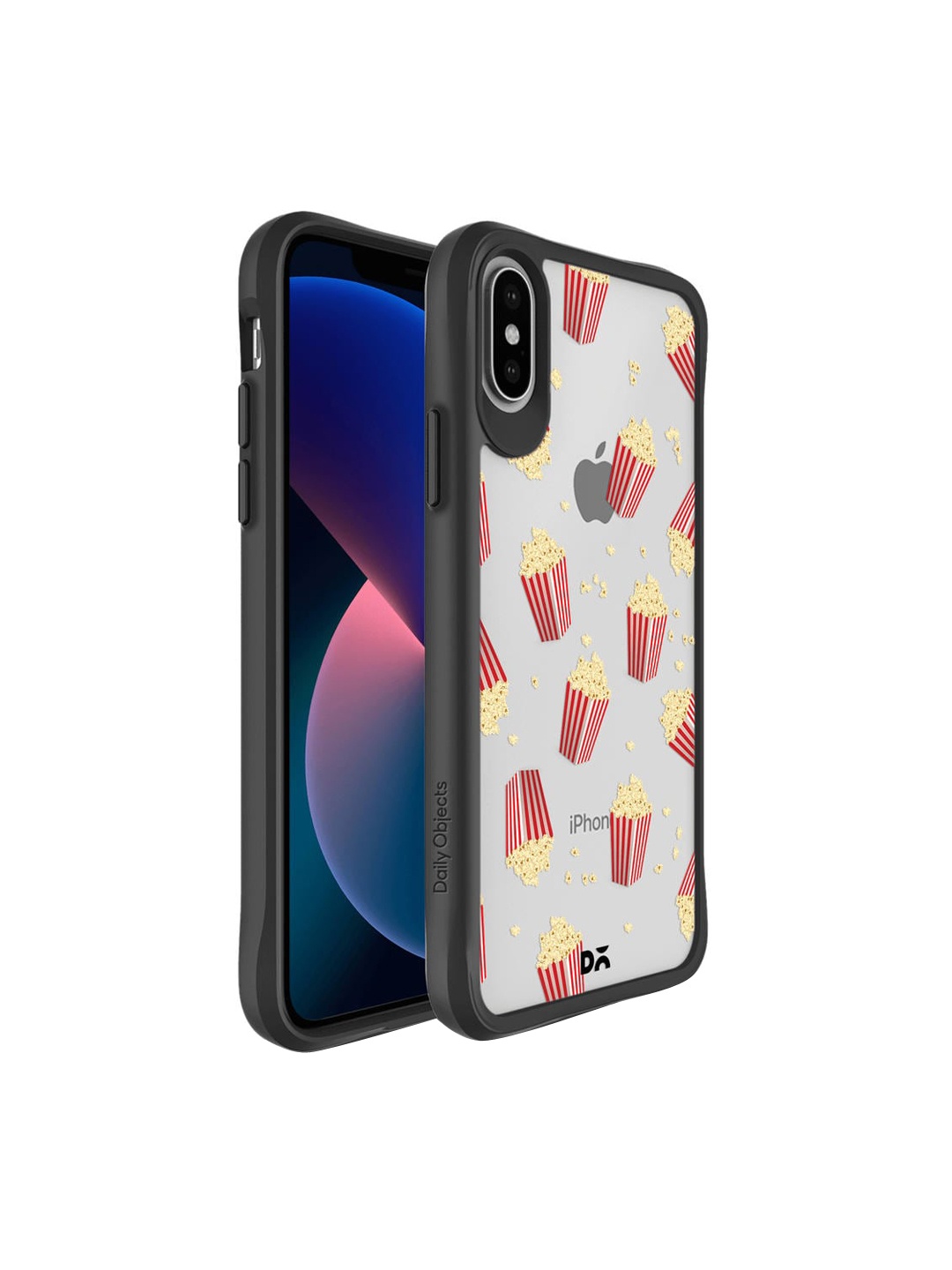 

DailyObjects Black & Red Popcorn Icon Hybrid Clear iPhone XS Back Case