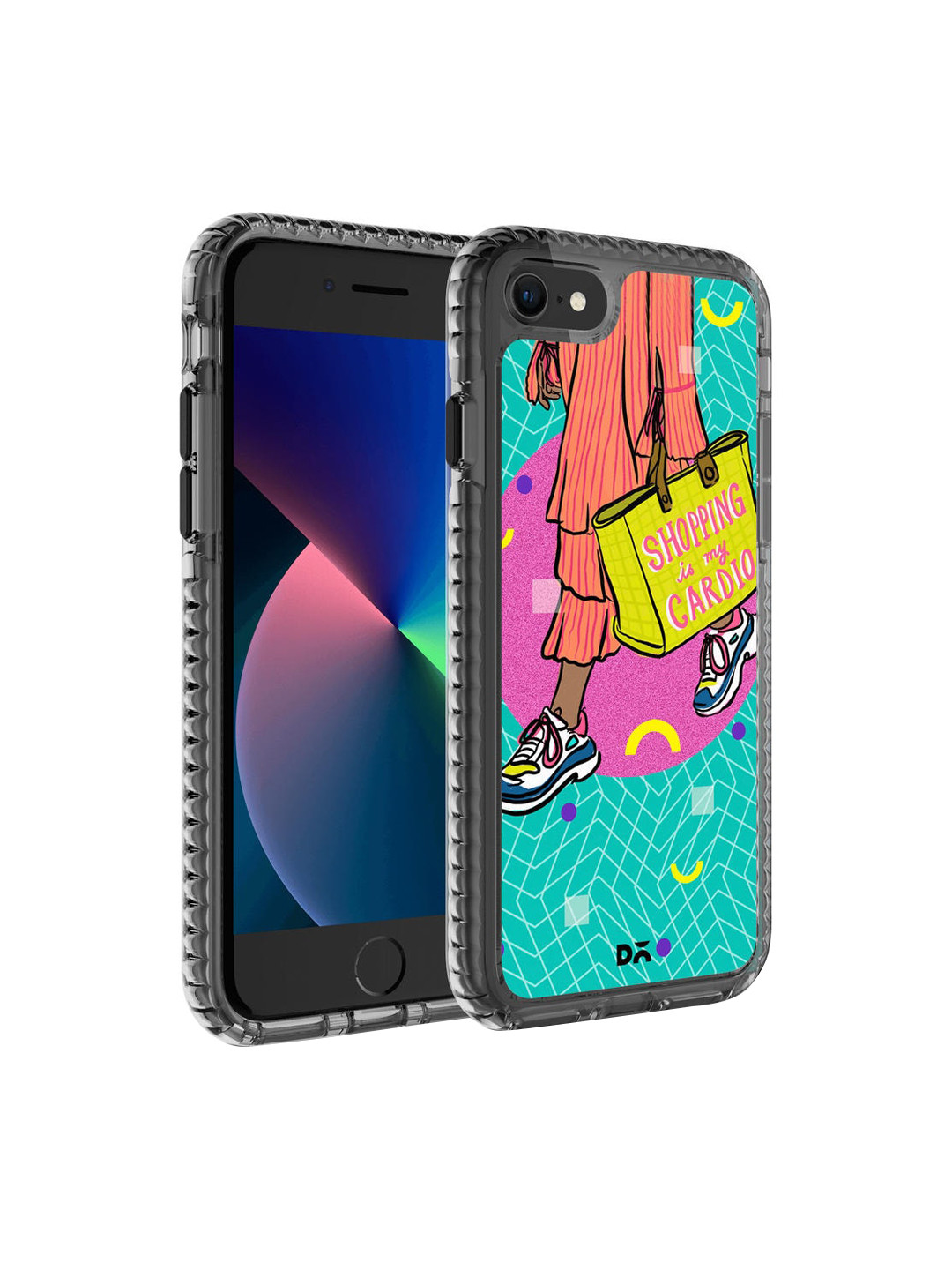 

DailyObjects Green & Pink Shopping Cardio Stride 2.0 iPhone 7 Case Cover
