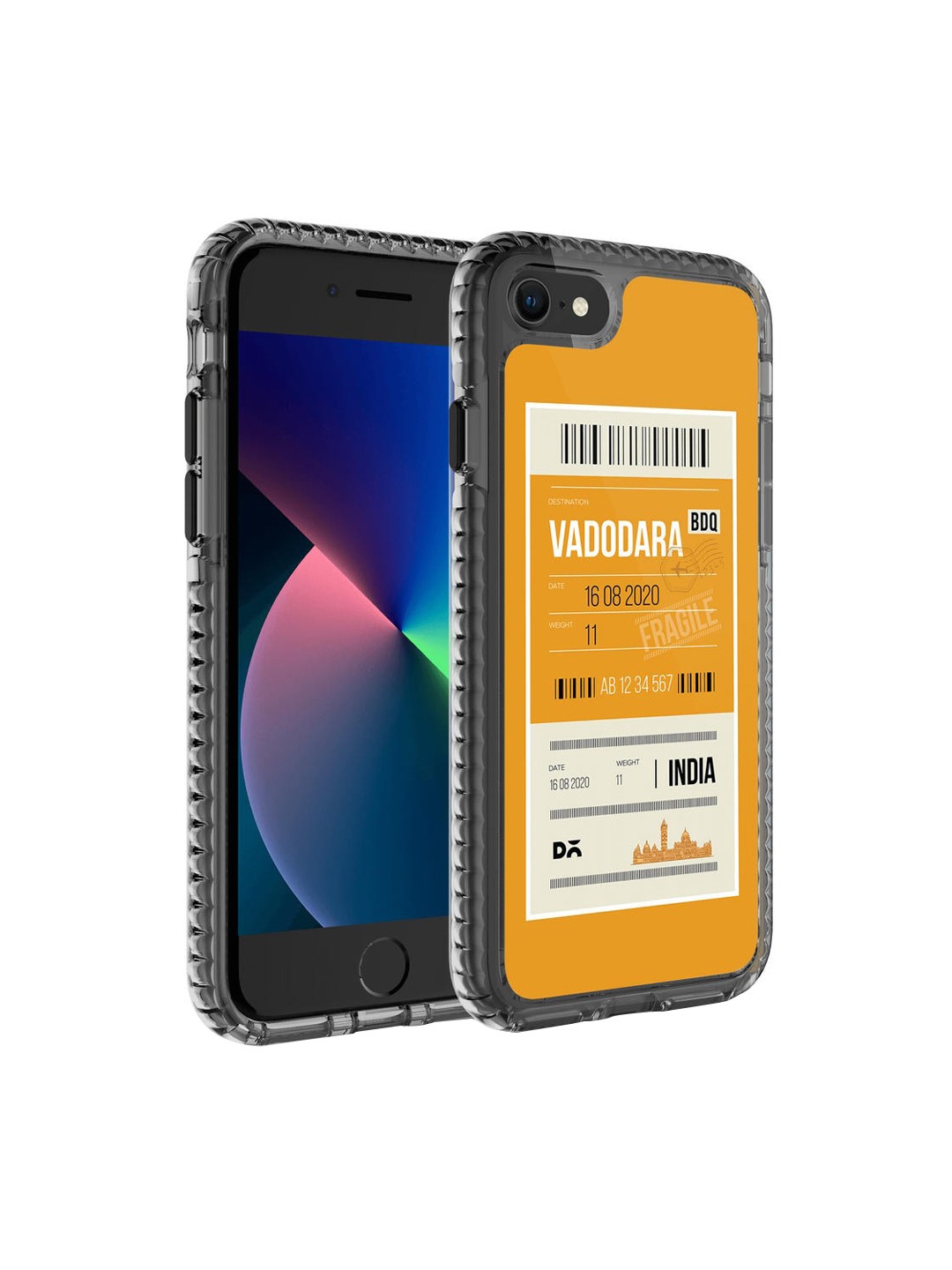 

DailyObjects Yellow & White Vadodara City Tag iPhone 7 Back Case