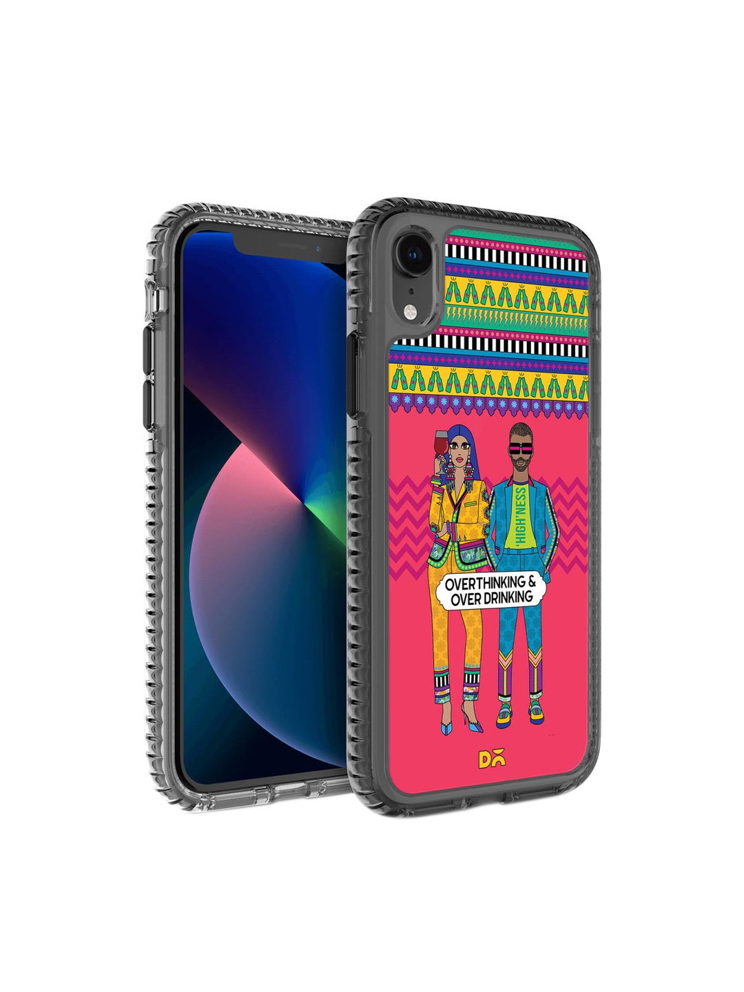 

DailyObjects Multi-Coloured Printed Overthinking & Overdrinking iPhone XR Phone Case