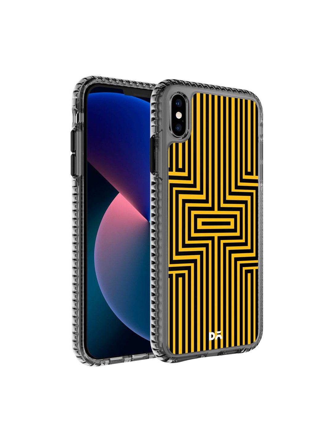 

DailyObjects Black & Yellow Maze Ochre iPhone XS Max Back Case