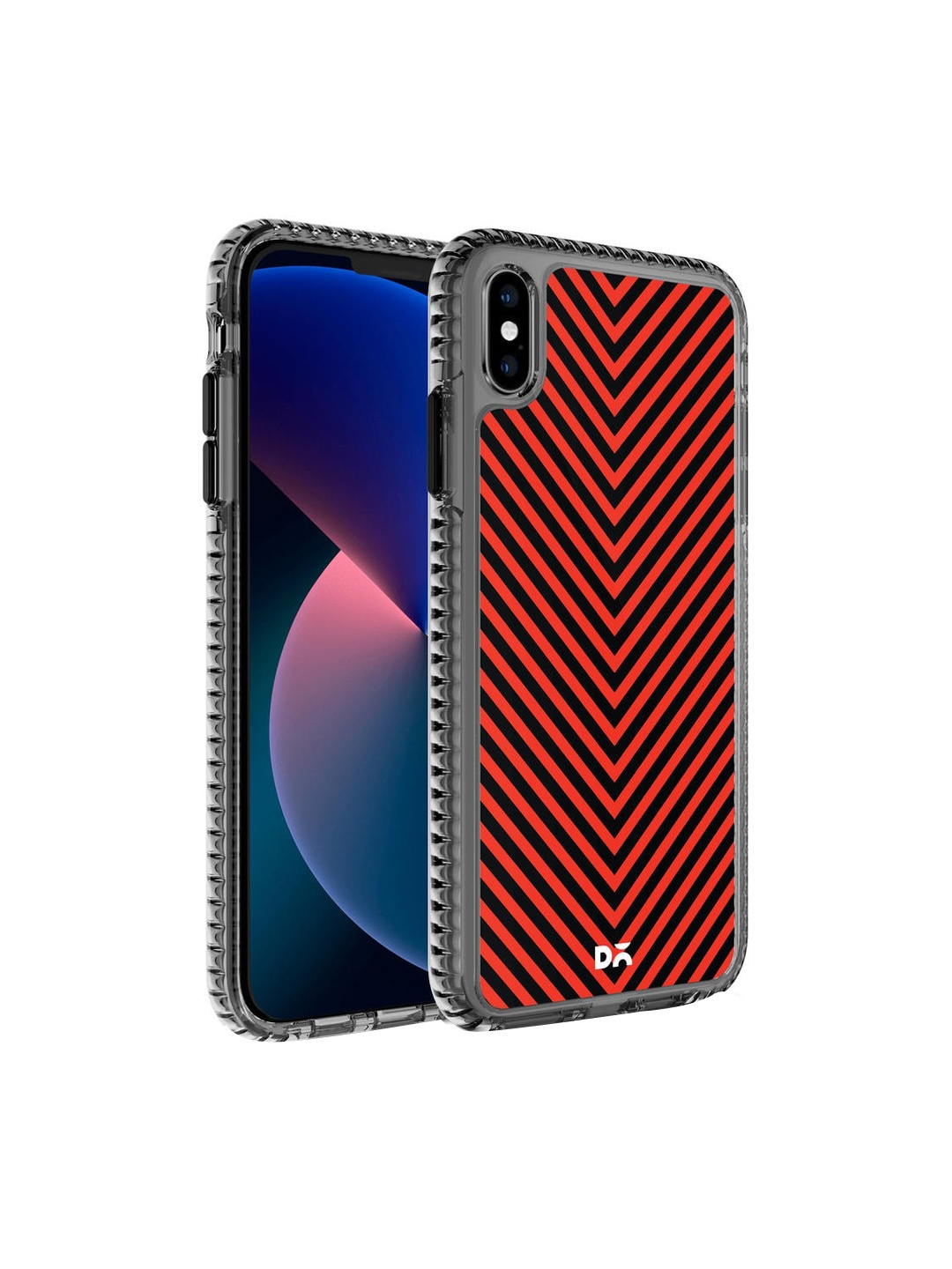 

DailyObjects Black & Red V Stride iPhone X Back Case