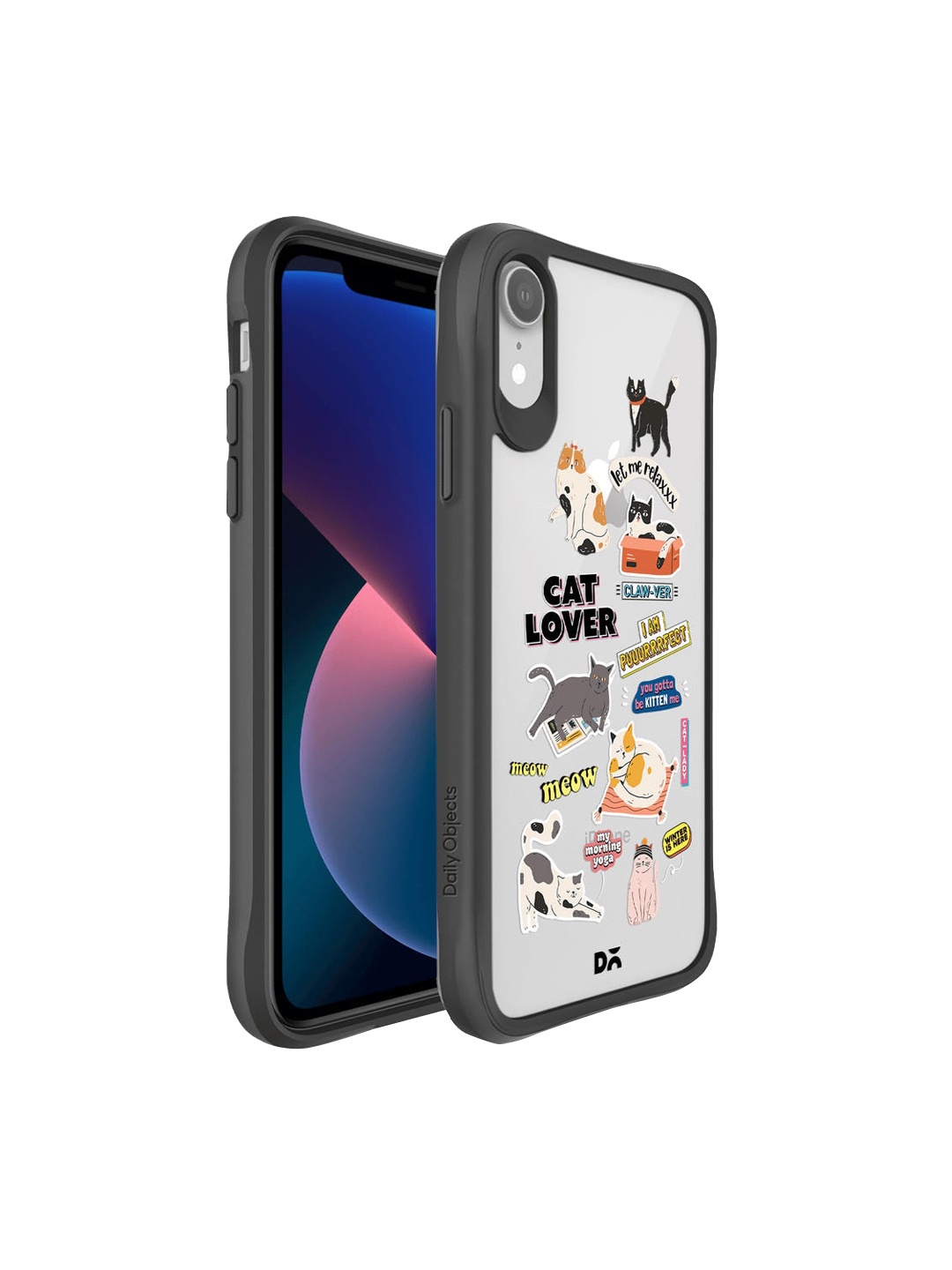 

DailyObjects Black & Transparent Cat Mom iPhone XR Back Case
