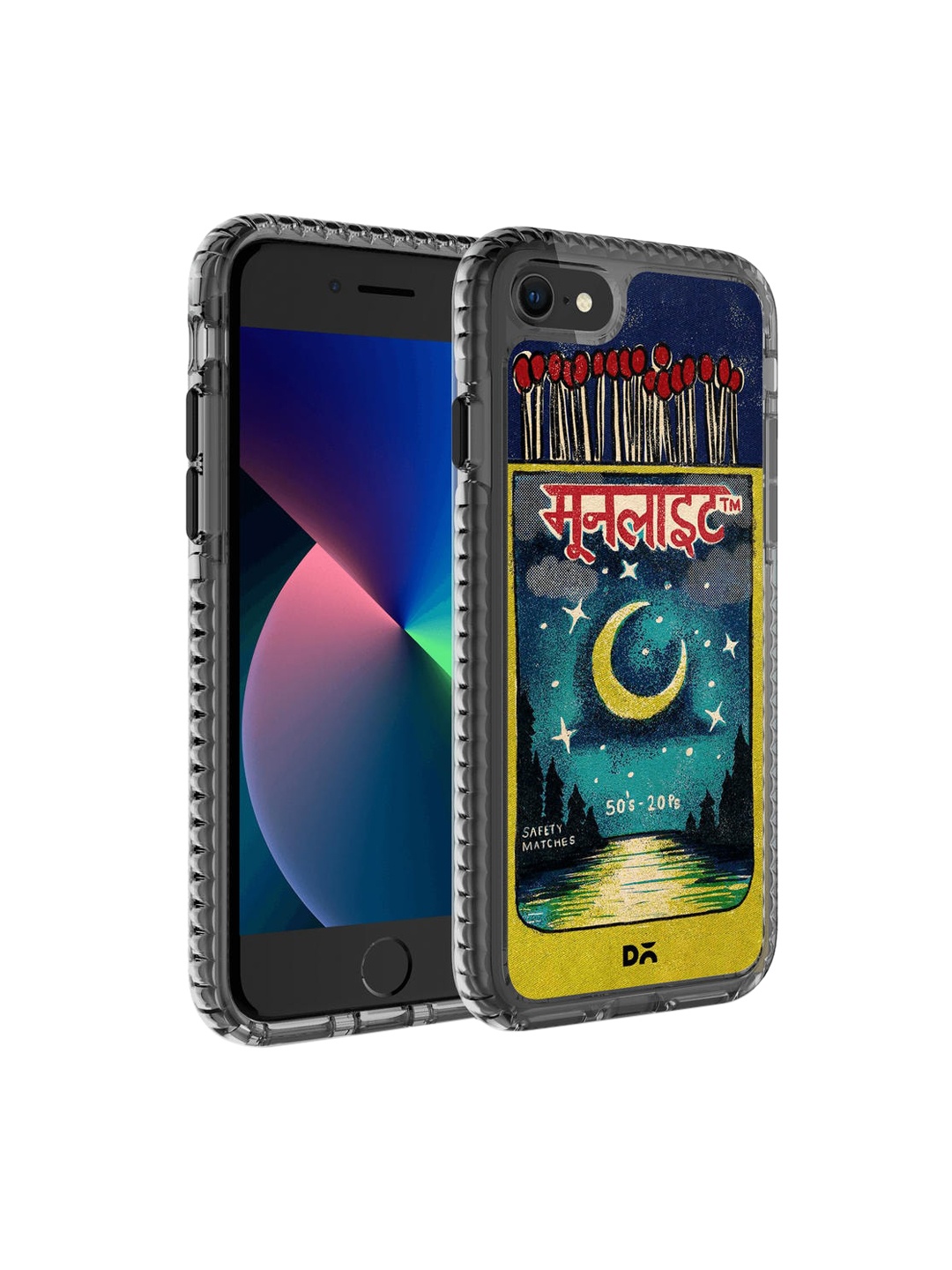 

DailyObjects Yellow & Teal Moonlight Matchbox iPhone 8 Mobile Case