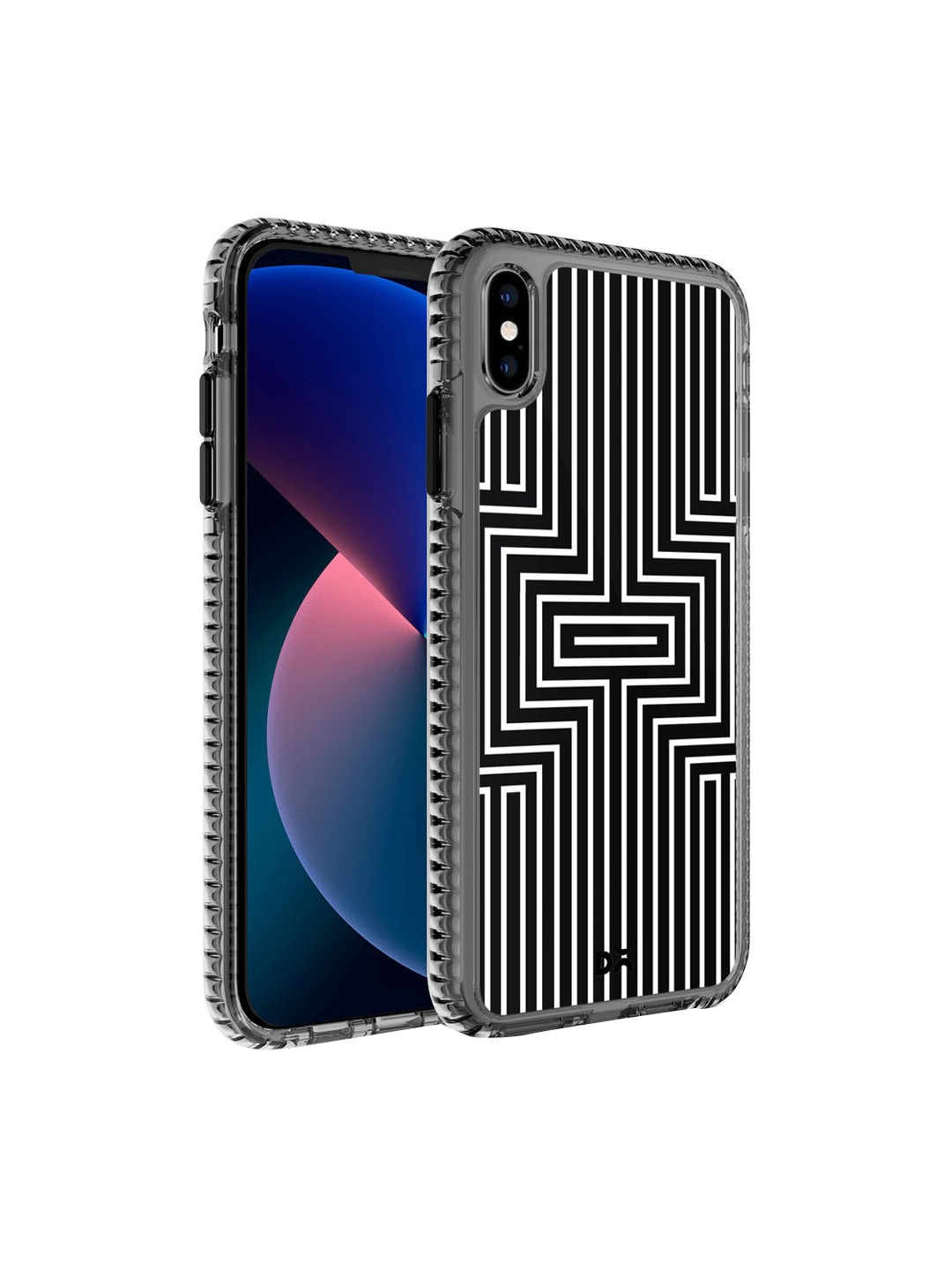 

DailyObjects White & Black Maze iPhone XS Back Case
