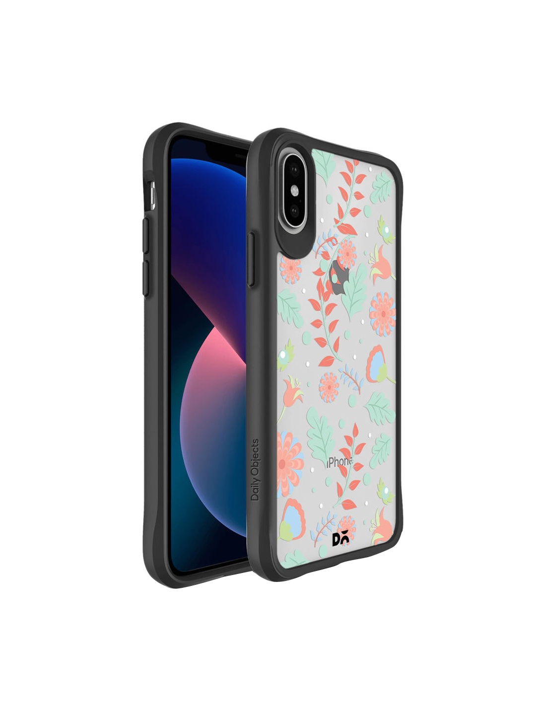 

DailyObjects Transparent & Peach Printed Ferns And Petals iPhone XS Back Case