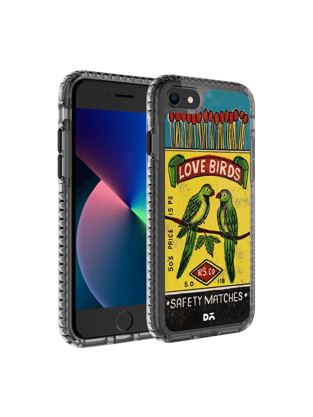 

DailyObjects Yellow & Green Love Birds Matchbox iPhone SE 2020 Back Case