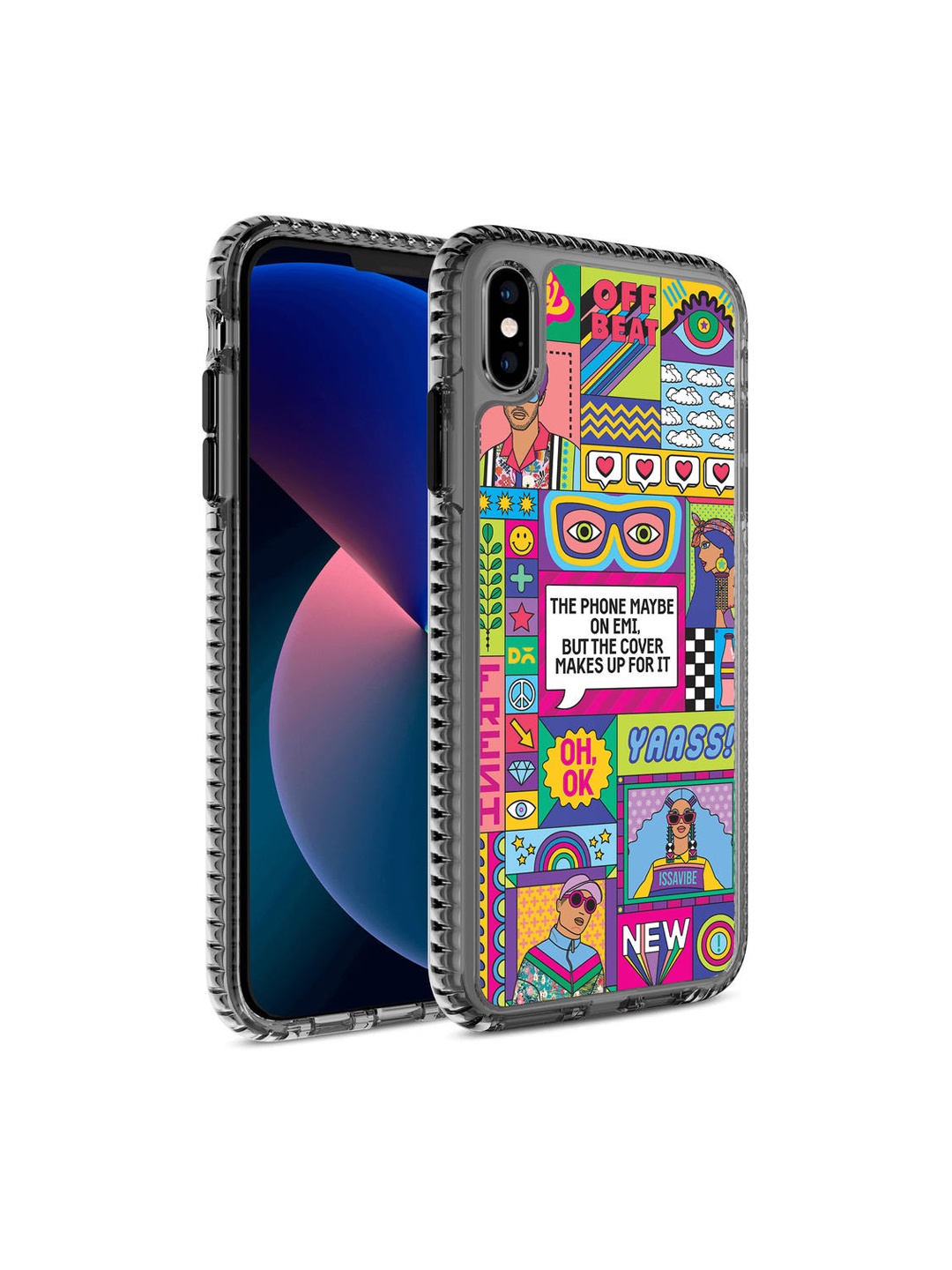 

DailyObjects Pink & Yellow Printed iPhone XS Max Phone Case