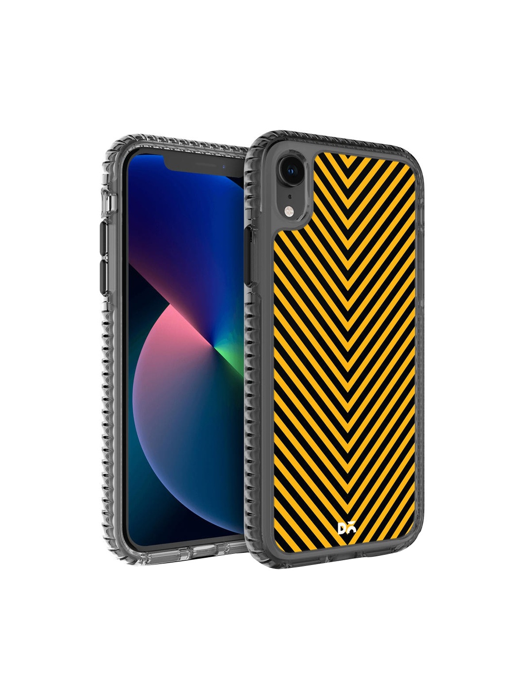 

DailyObjects Black & Yellow V Ochre iPhone XR Back Case