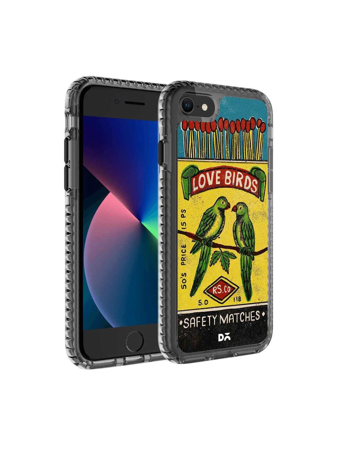 

DailyObjects Blue & Green Love Birds Matchbox iPhone 7 Back Case