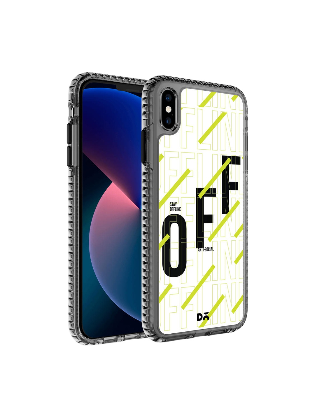 

DailyObjects White & Black Stay Offline iPhone X Back Case