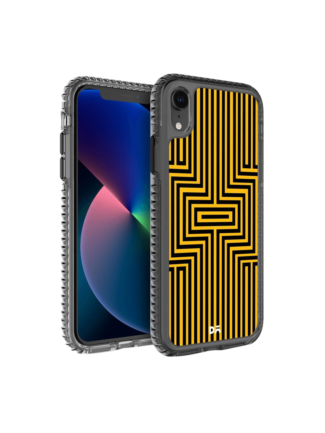 

DailyObjects Yellow & Black Printed Maze Ochre iPhone XR Phone Case