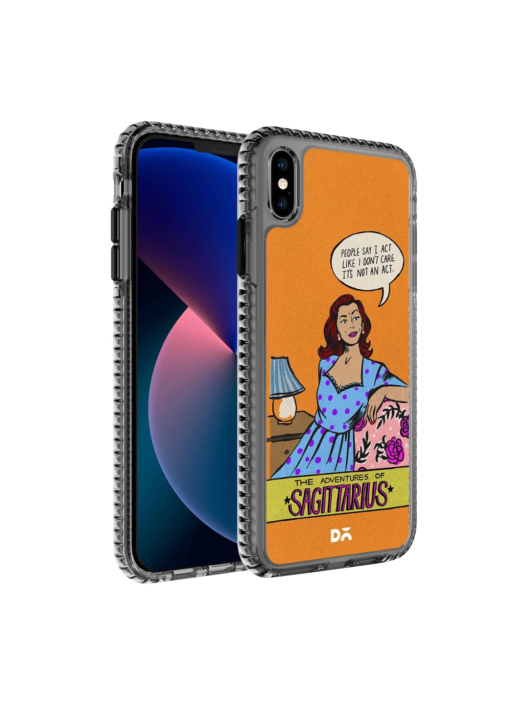 

DailyObjects Orange Colored & Blue Sagittarius iPhone XS Max Back Case
